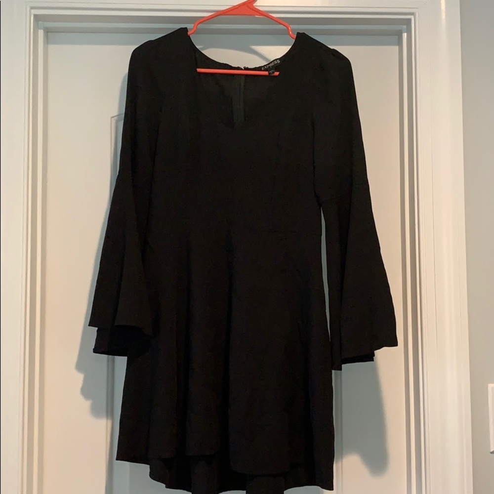Express black twirl dress